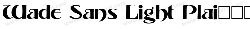 Wade Sans Light Plai字体转换